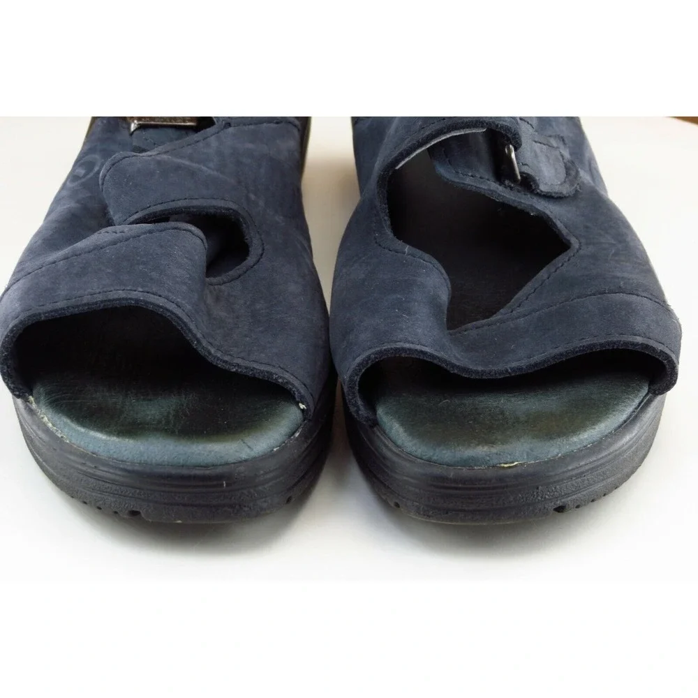 Dexter Size 7 M Navy Blue Slingback Leather Women Sandal Shoes‎